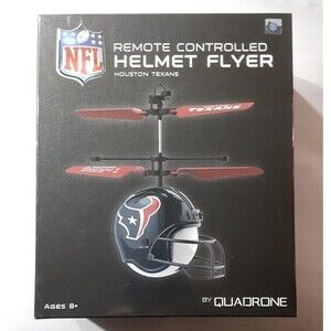 NEW Quadrone NFL Houston Texans RC Helmet Drone Flyer Toy Gift Football Fan